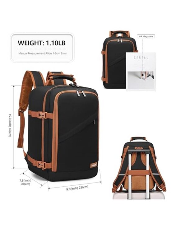Carry On Backpack Under Seat Airline Approved Travel Daypack Waterproof 20L main image 4